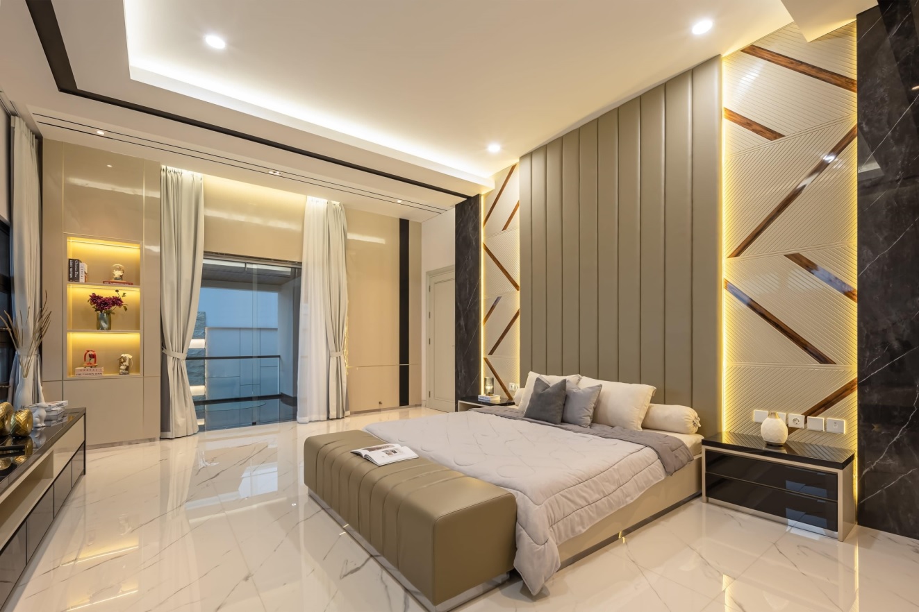 kamar tidur quadra semplice bianca