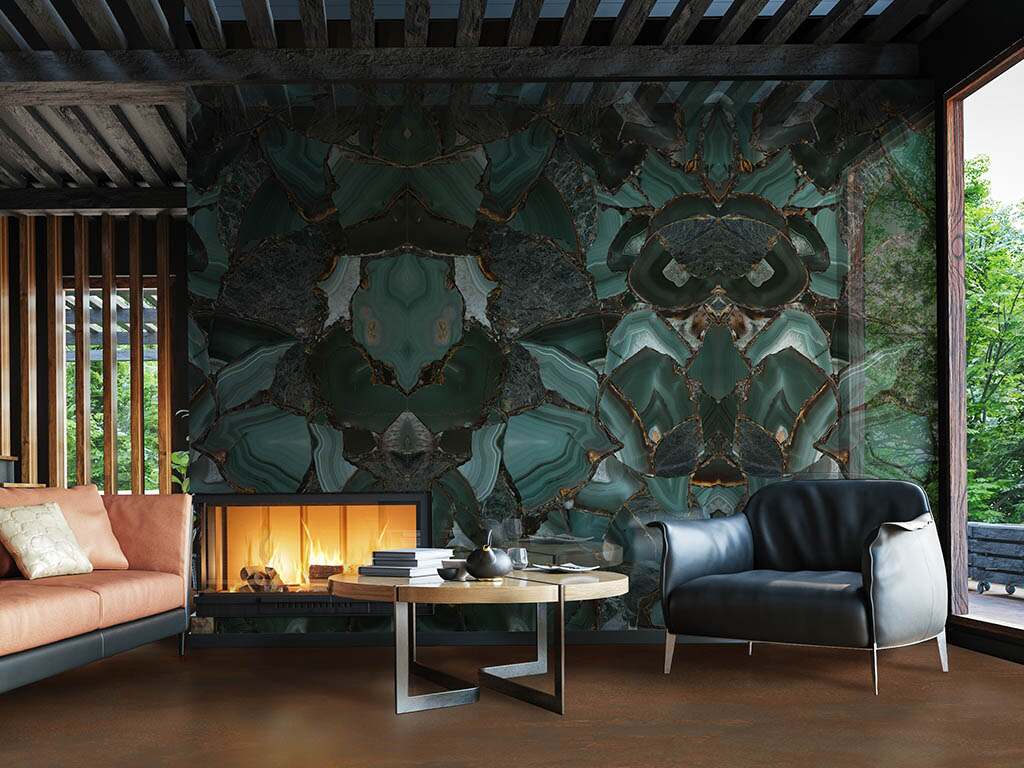 agata foresta dinding quadra tren interior 2024