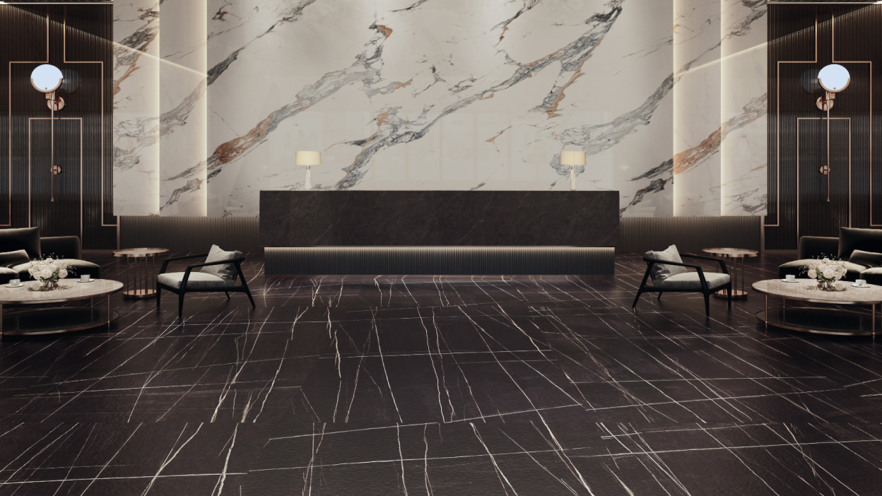 5 Rekomendasi Motif Marmer Hitam untuk Lantai Mewah